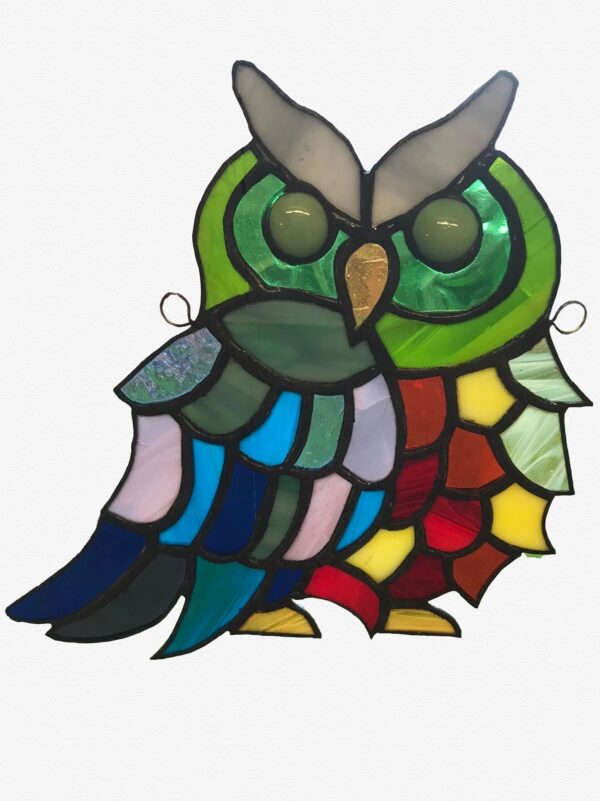 Stained glass owl design