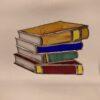 Books Stained Glass Suncatcher
