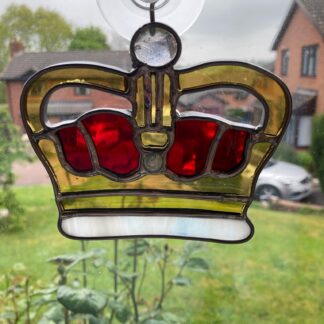 Crown Stained Glass Suncatcher