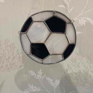 Football Stained Glass Suncatcher